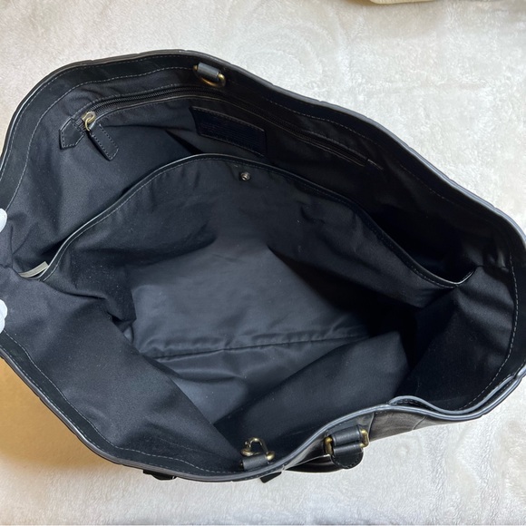 Limited Edition Coach Bleecker in Bar Stripe (Navy/Black) Leather F71213 - Picture 9 of 11